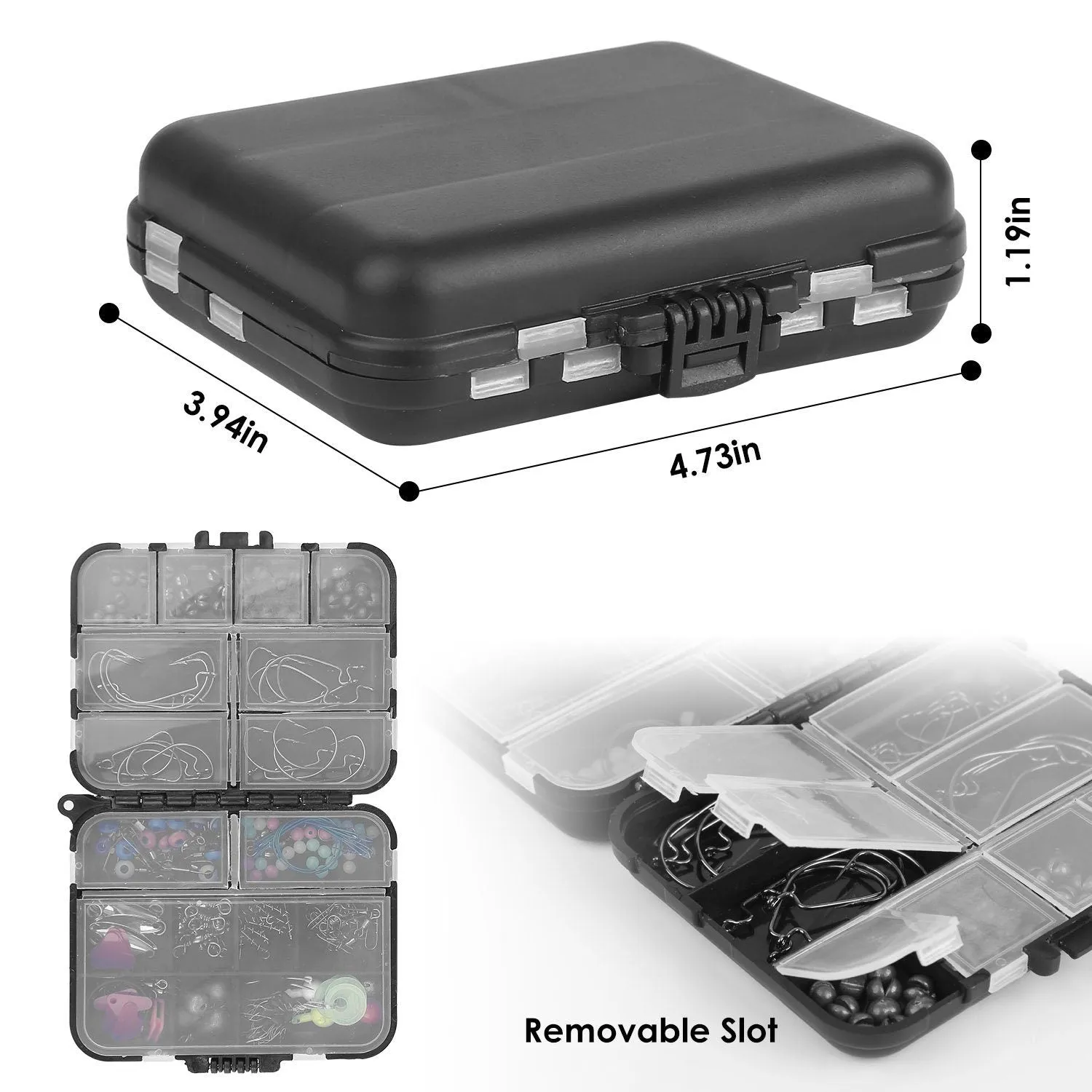 188-Pieces: Portable Fishing Accessory Kit with Tackle Box