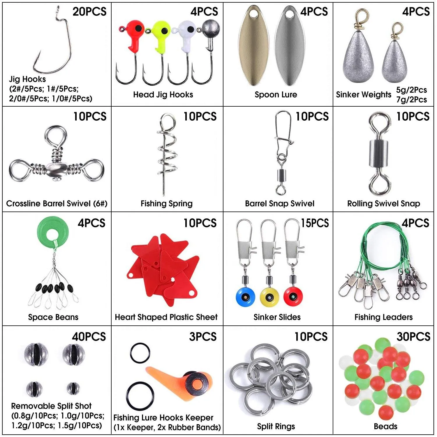 188-Pieces: Portable Fishing Accessory Kit with Tackle Box