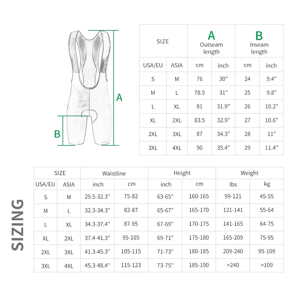 2023 New Spring And Summer Shoulder Strap Riding Pants Men's Shorts Professional Road Bicycle Pants