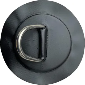 2X Inflatable Boat/RAFT/Kayak/Dinghy Stainless D-Rings 6" PVC PAD/Patch-Black