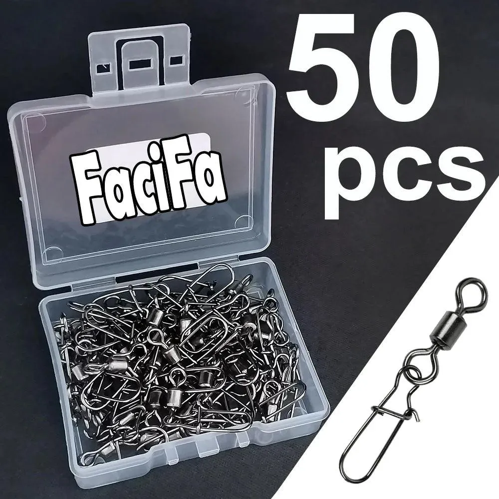 50 Pcs Stainless Steel Fishing Connector Pin Bearing