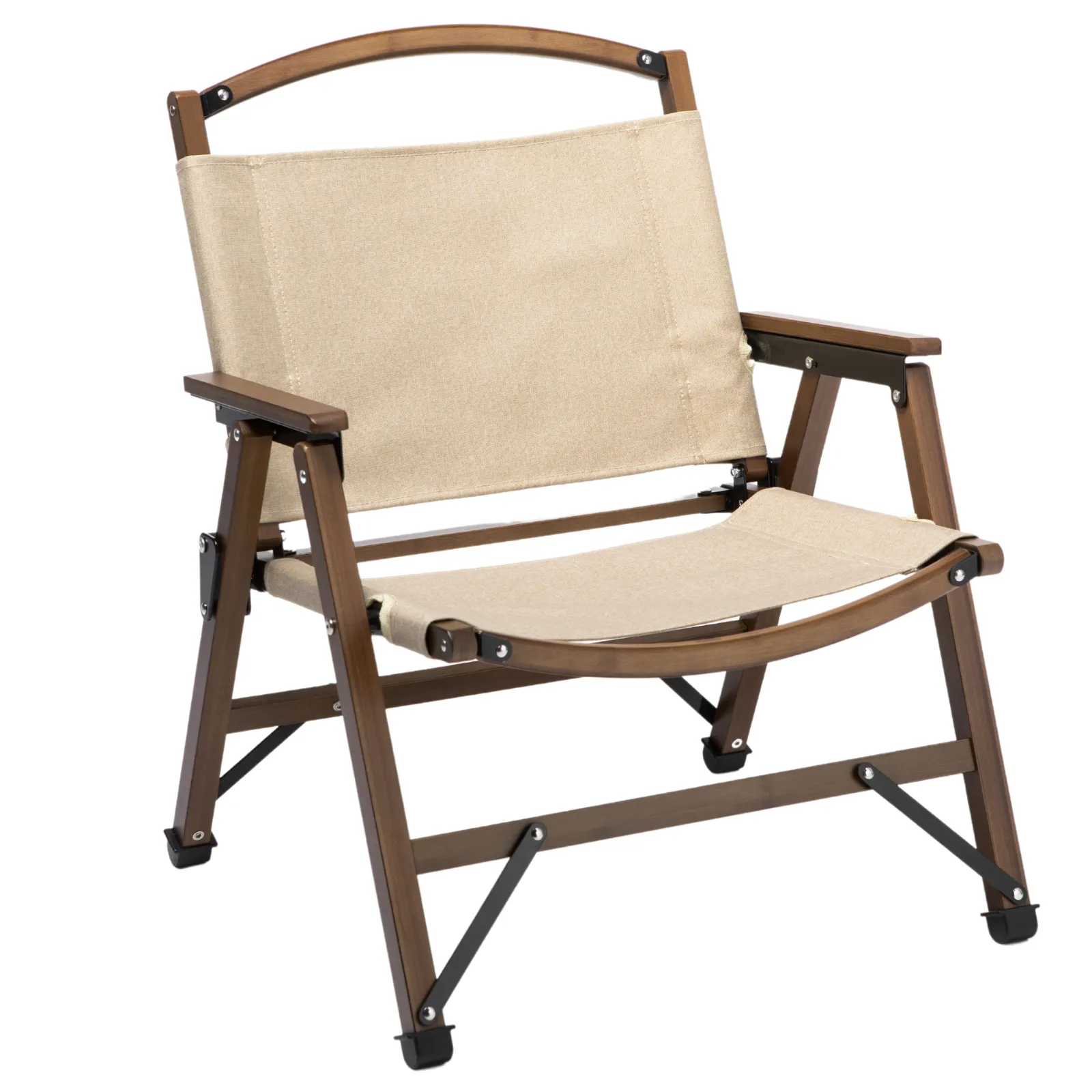 Bamboo Foldable Camping Table   2 Chairs Waterproof Wood Wooden Travel Set Kit