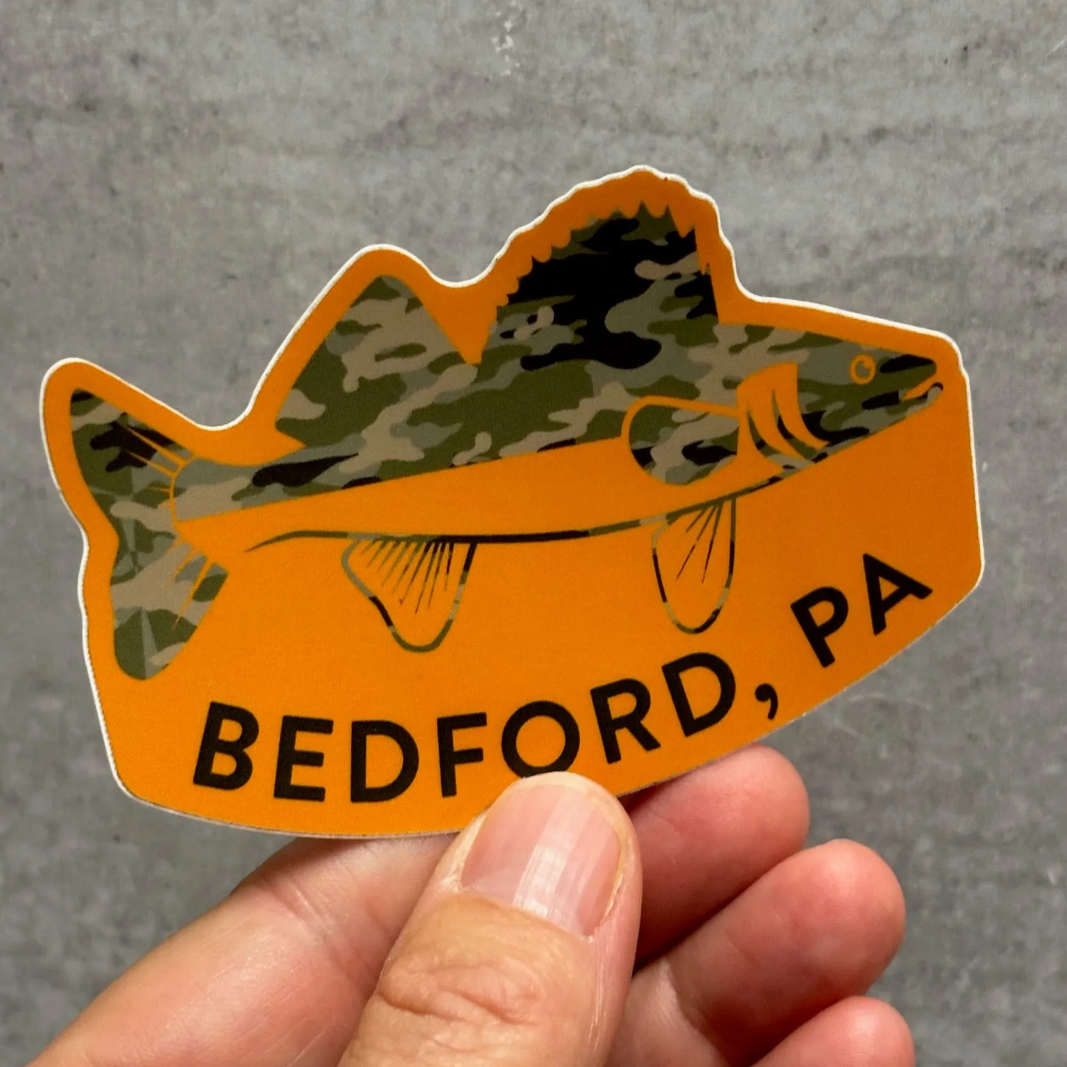 Bedford PA Big Walleye Fish Sticker