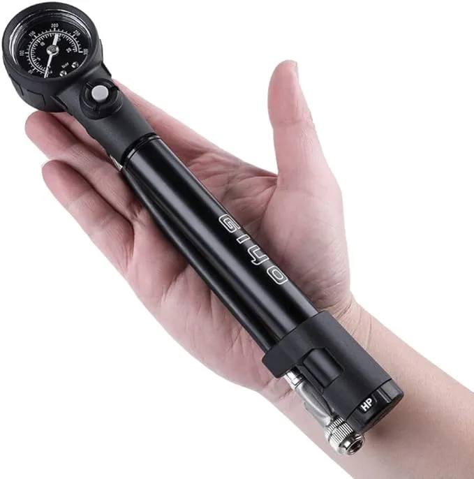 Bicycle Mountain Bike Inflator Portable Mini High-Pressure Front Fork American-French Inflator GS41E