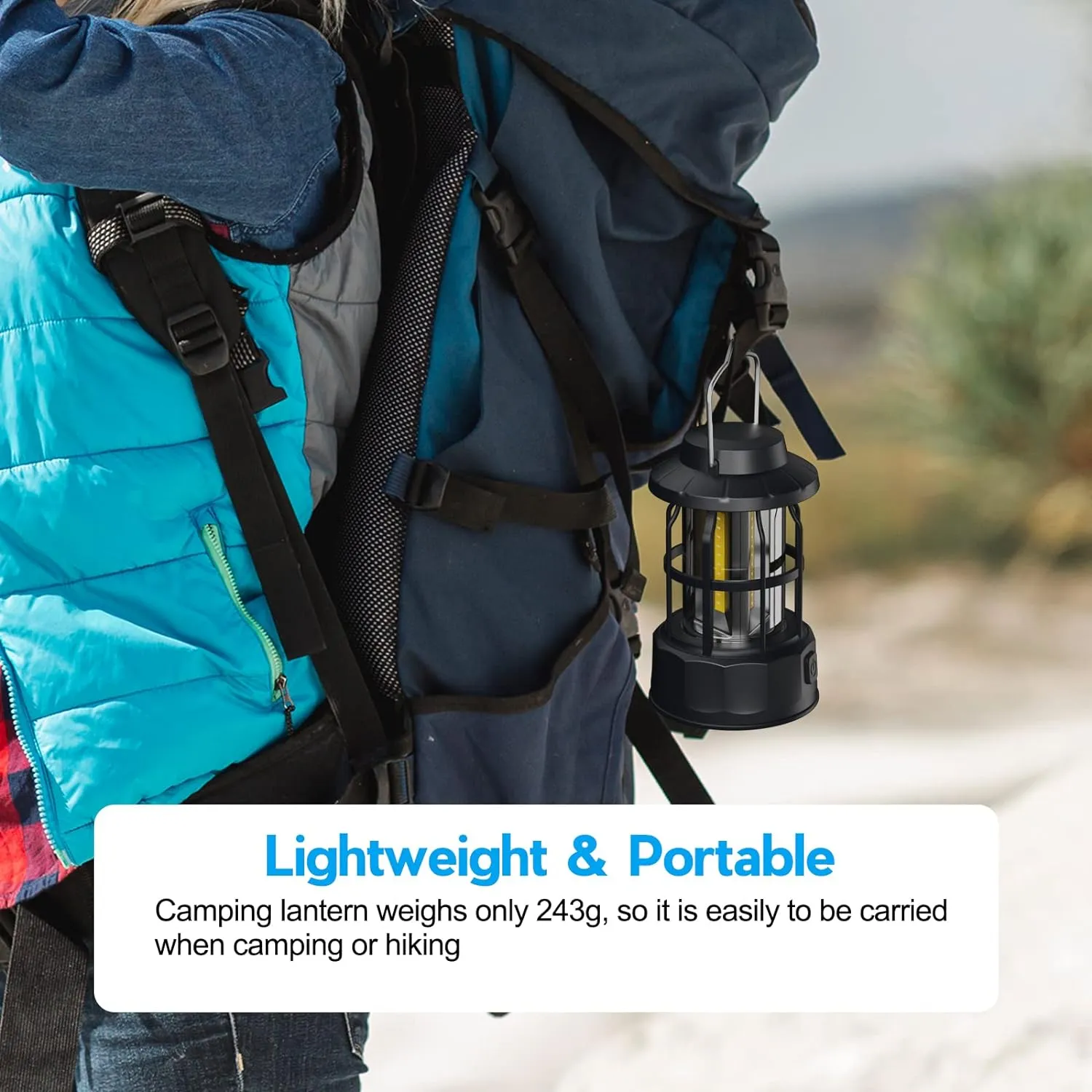 Camping Lanterns Battery Operated, 2 Pack LED Camping Lights Brightness Dimmable, IPX4 Waterproof Camping Lamps, Portable Camping Lamp for Hurricane, Emergency, Home, Shed and More [Energy Class A  ]