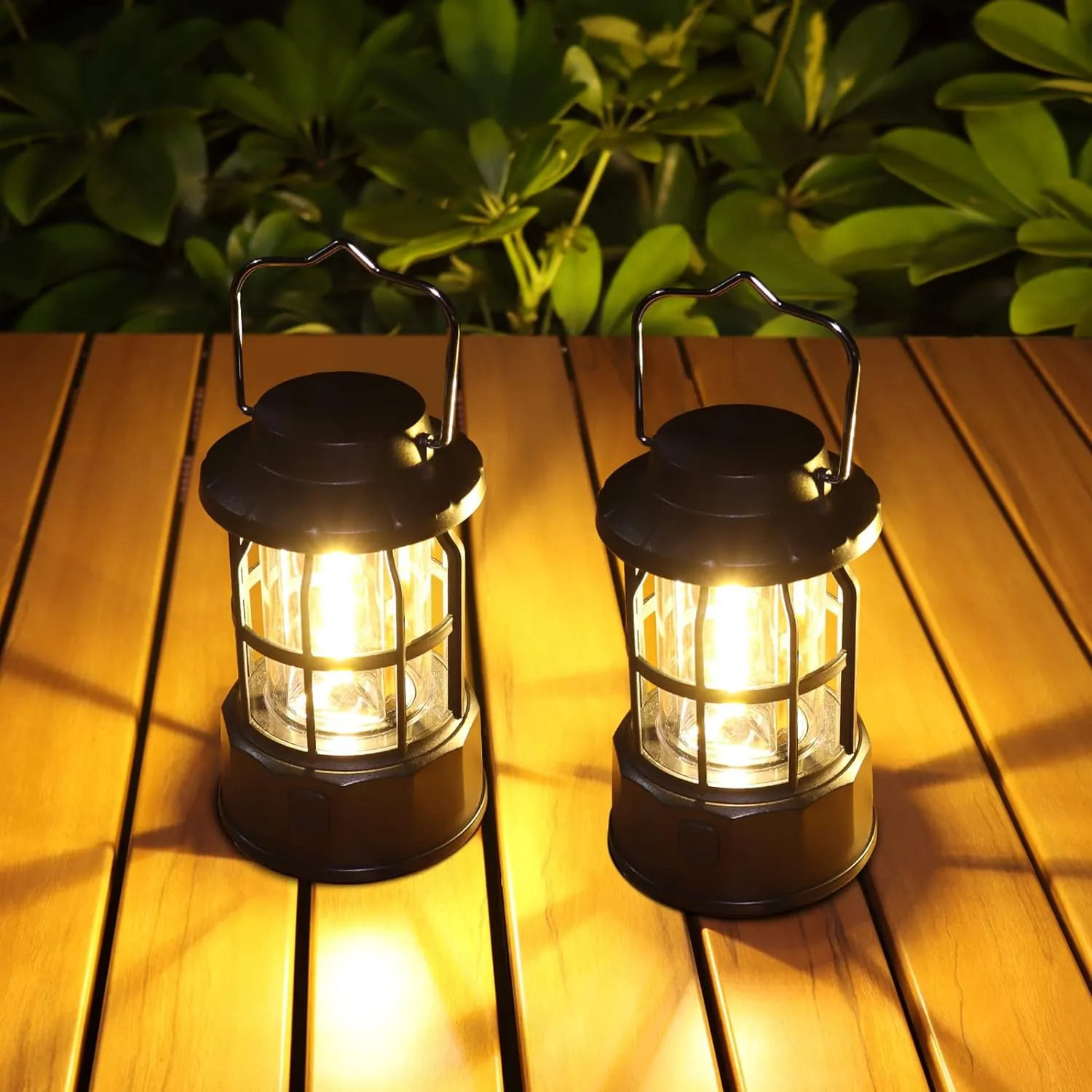 Camping Lanterns Battery Operated, 2 Pack LED Camping Lights Brightness Dimmable, IPX4 Waterproof Camping Lamps, Portable Camping Lamp for Hurricane, Emergency, Home, Shed and More [Energy Class A  ]