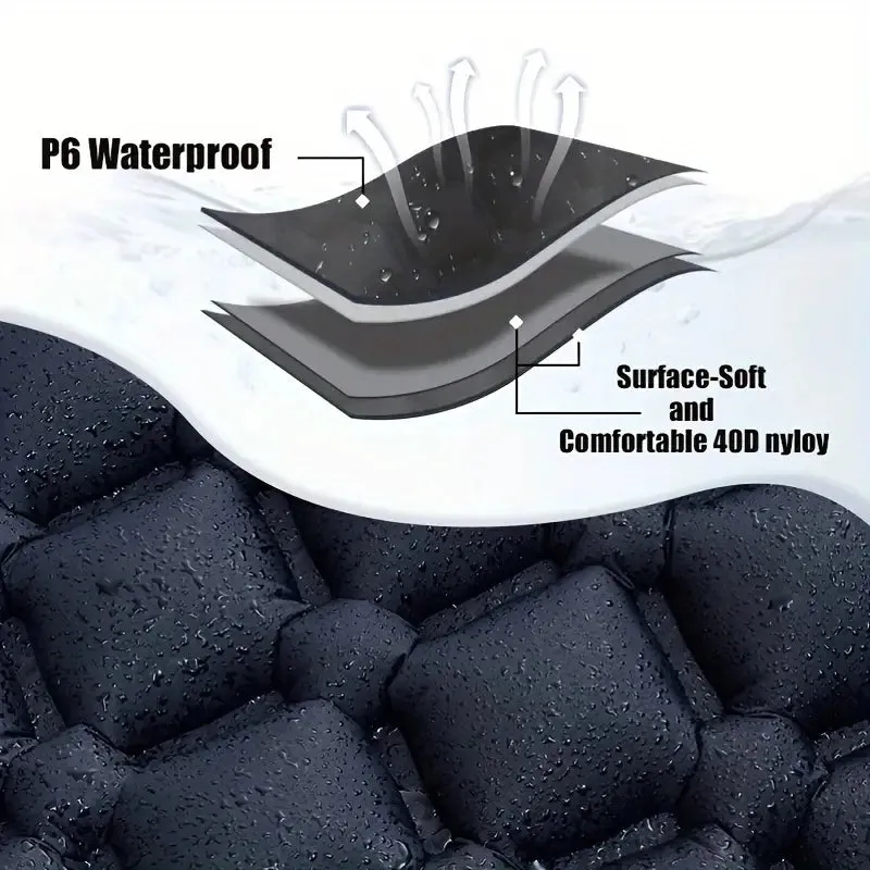 Camping Sleeping Pad with Built-in Inflator Pump ORANGE