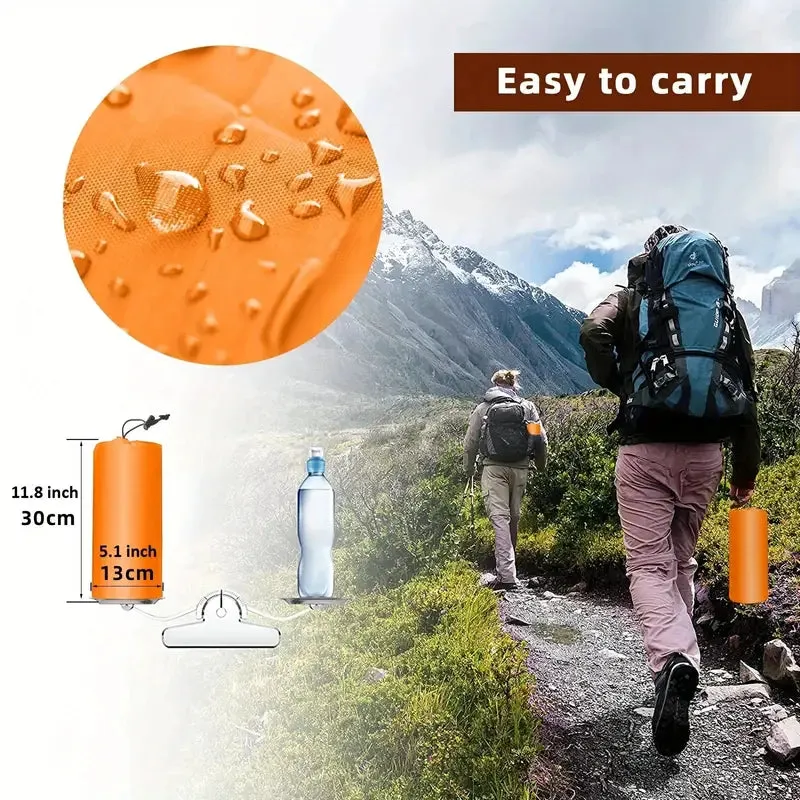 Camping Sleeping Pad with Built-in Inflator Pump ORANGE