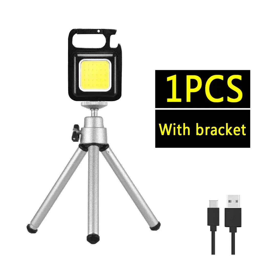 COB Lantern Mutifuction Portable Flashlight Pocket Work Light Outdorr Camping Fishing Climbing LED Light Bottle Opener, Hook