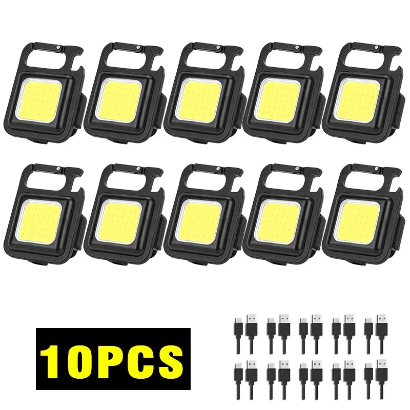COB Lantern Mutifuction Portable Flashlight Pocket Work Light Outdorr Camping Fishing Climbing LED Light Bottle Opener, Hook