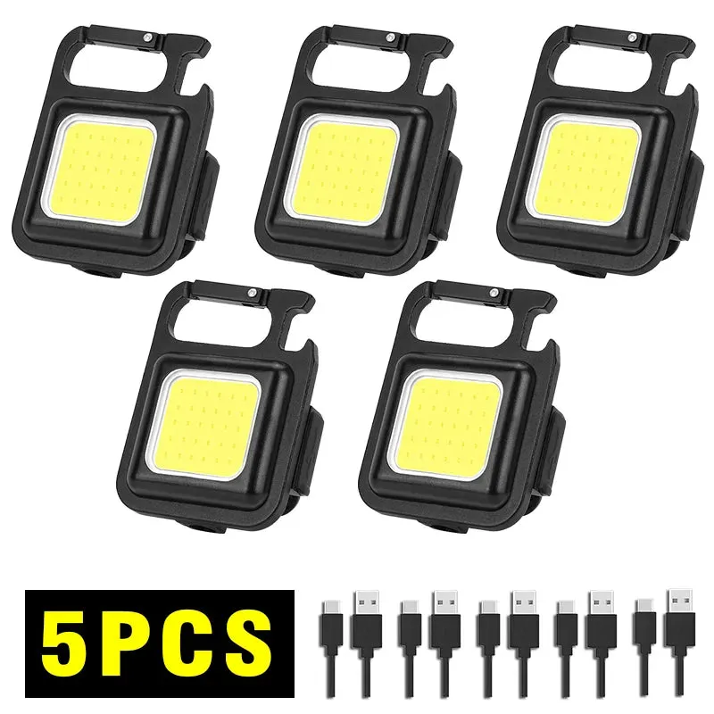 COB Lantern Mutifuction Portable Flashlight Pocket Work Light Outdorr Camping Fishing Climbing LED Light Bottle Opener, Hook