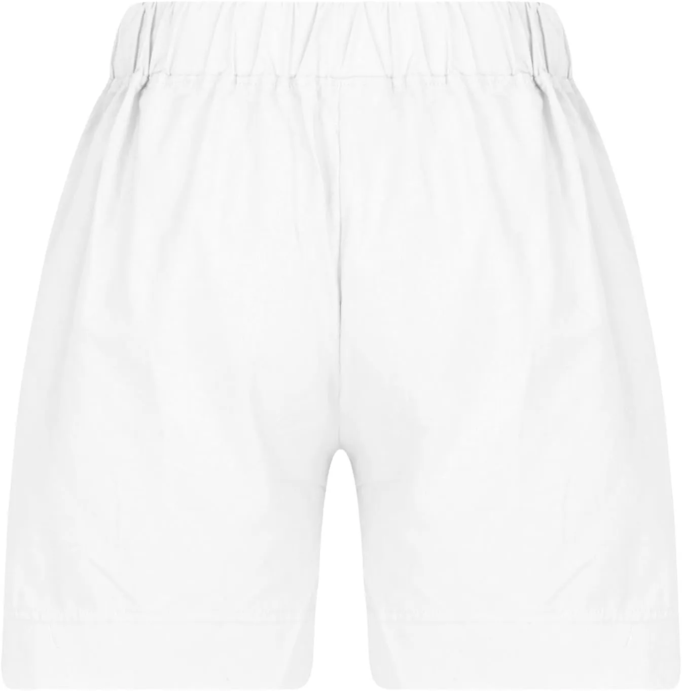 Cotton Shorts for Women Casual 7 Inch Inseam Shorts Summer Elastic Waist Short Vacation Beach Outfits with Pockets