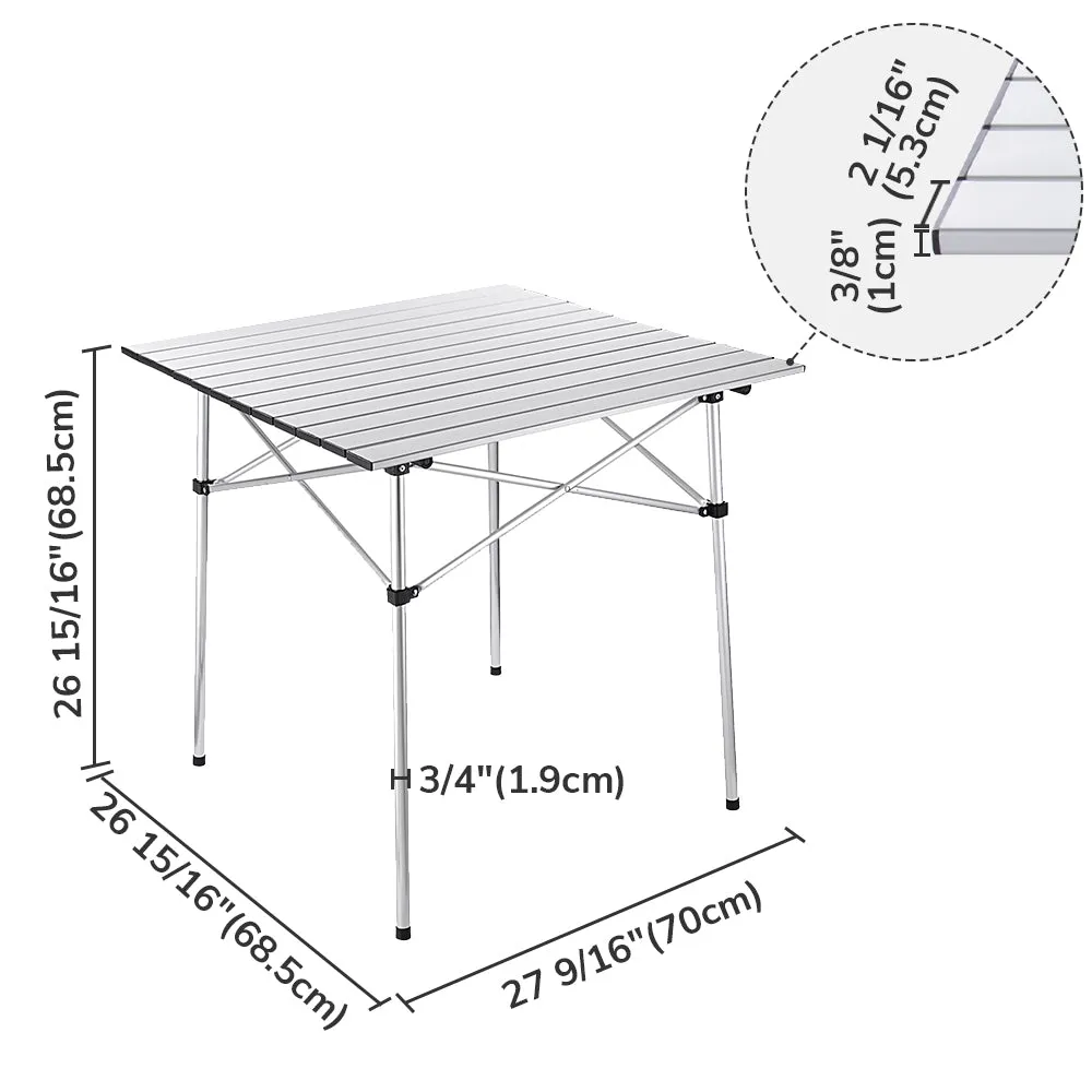 DIY Lightweight Foldable Camping Table 27"x26"