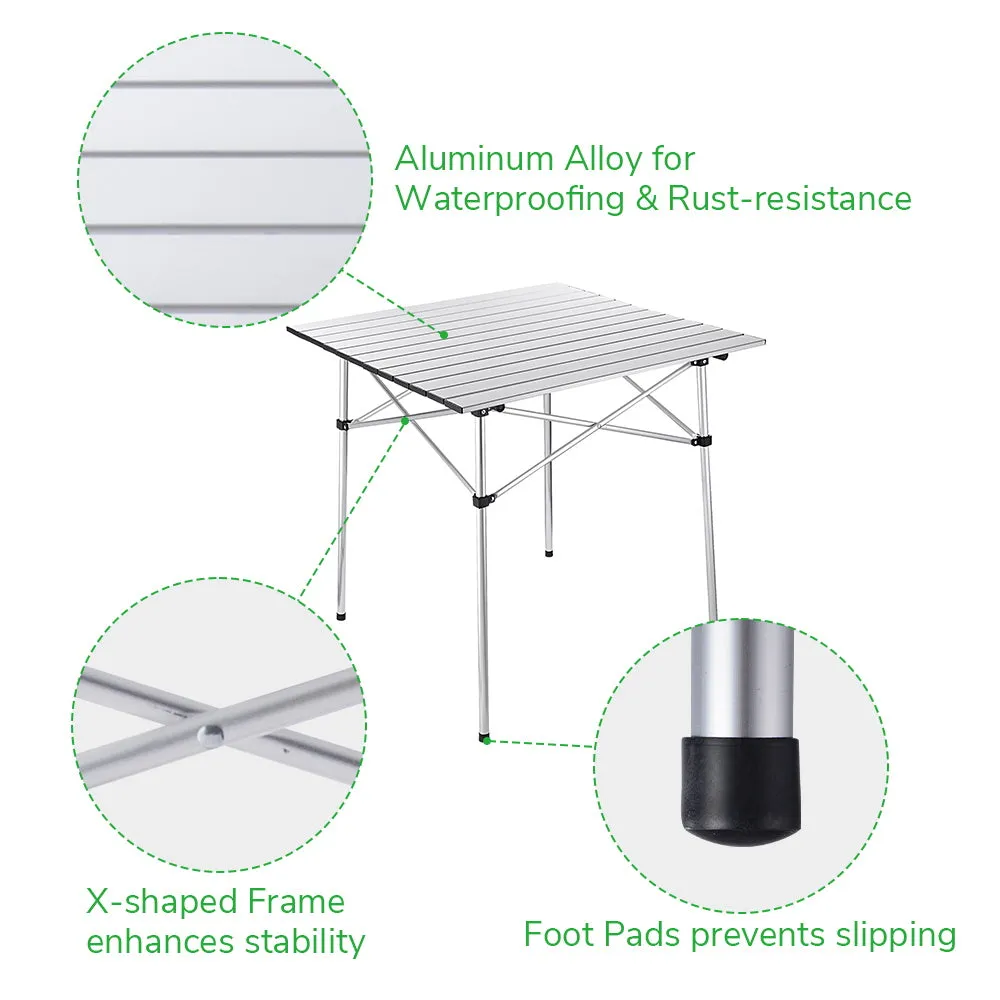 DIY Lightweight Foldable Camping Table 27"x26"