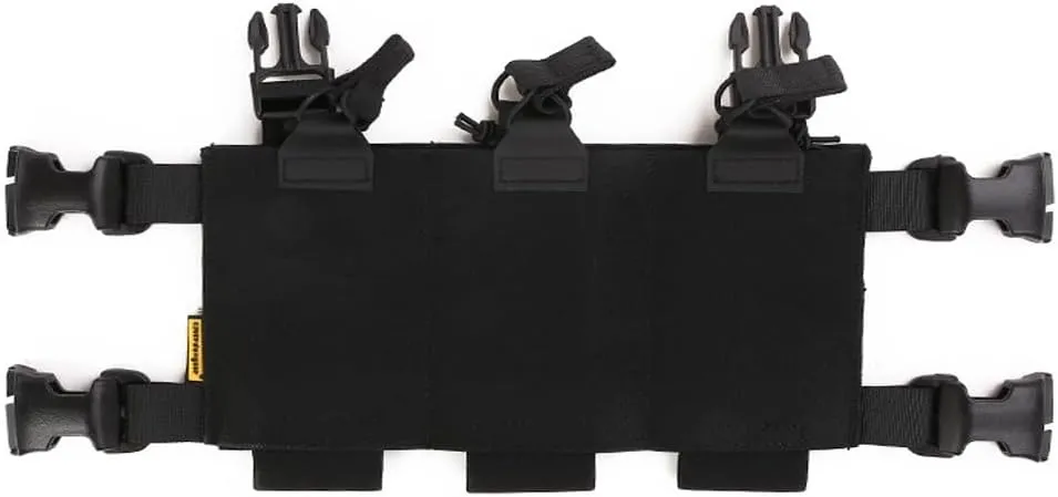 EMERSONGEAR Tactical Triple Mag Pouch,Placard 5.56 Magazine Panel,Magazine Pouch with Hook Backing,Tactical Vest Chest Rig Bag
