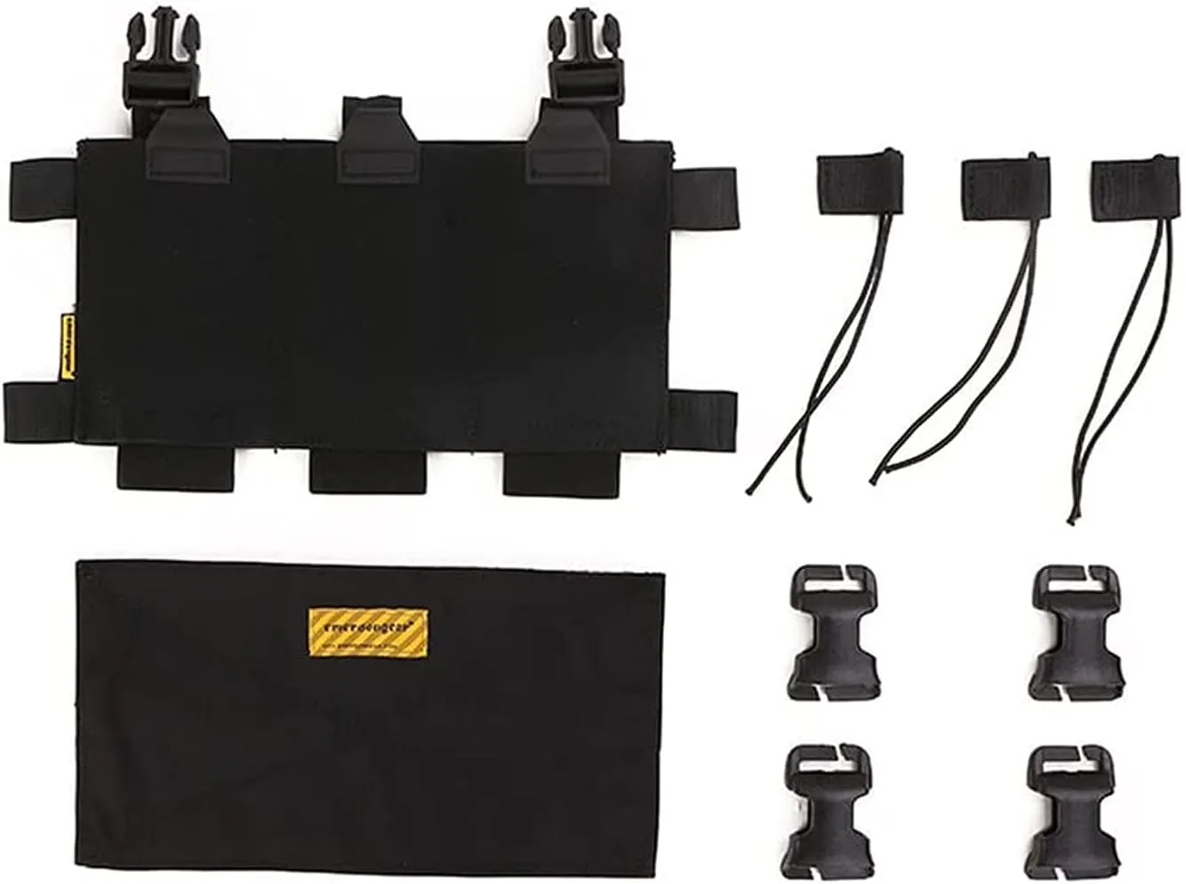 EMERSONGEAR Tactical Triple Mag Pouch,Placard 5.56 Magazine Panel,Magazine Pouch with Hook Backing,Tactical Vest Chest Rig Bag