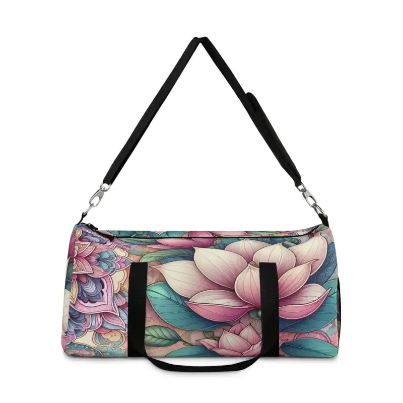 Floral Fun Polyester Duffel Bag