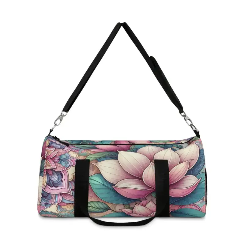 Floral Fun Polyester Duffel Bag