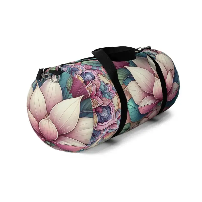 Floral Fun Polyester Duffel Bag