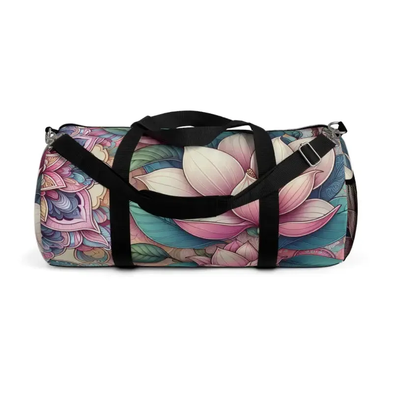 Floral Fun Polyester Duffel Bag