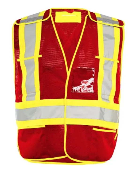 Ground Force Universal 5 Pt. Tearaway Mesh Traffic Vest - TV1