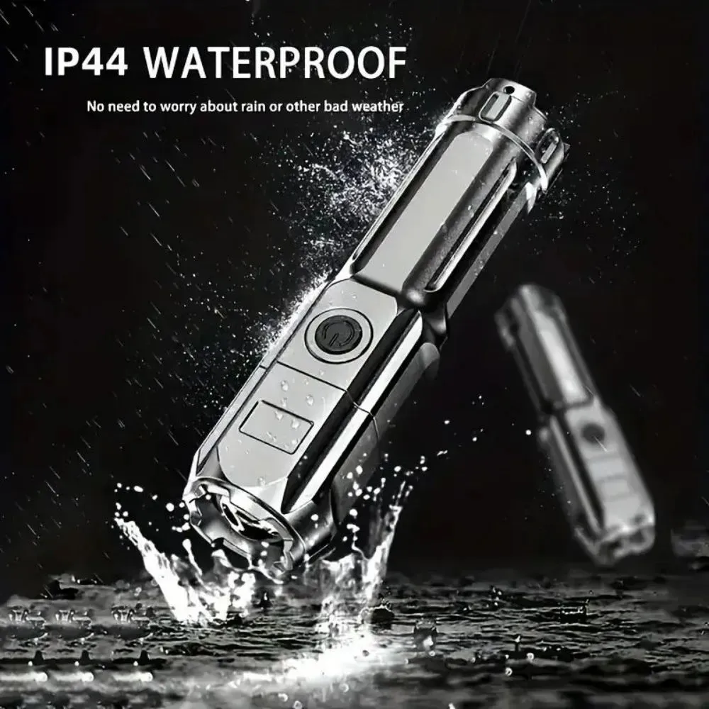 High Brightness LED Flashlight With USB Charging  Zoom Outdoor Waterproof Fishing Adventure100000 Lumens Tactical Flashlight