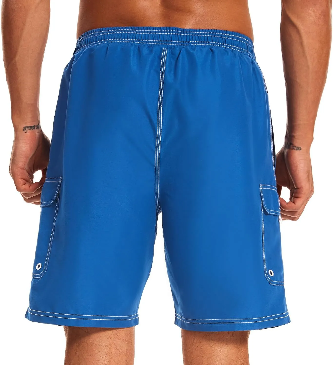 HODOSPORTS Mens Swim Trunks with Compression Liner 9 inch Bathing Suit Quick-Dry Swim Shorts Cargo Pockets S-4XL