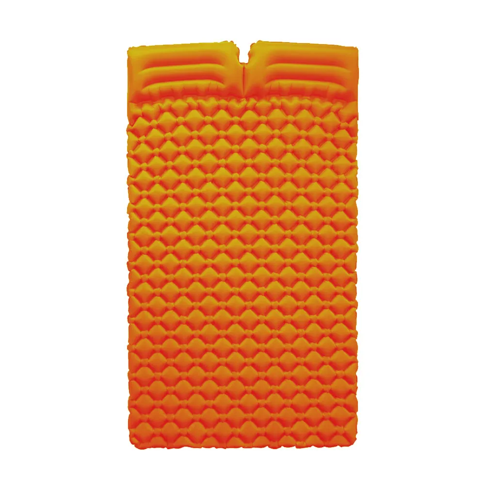 Inflatable Double Sleeping Pad with Pillows