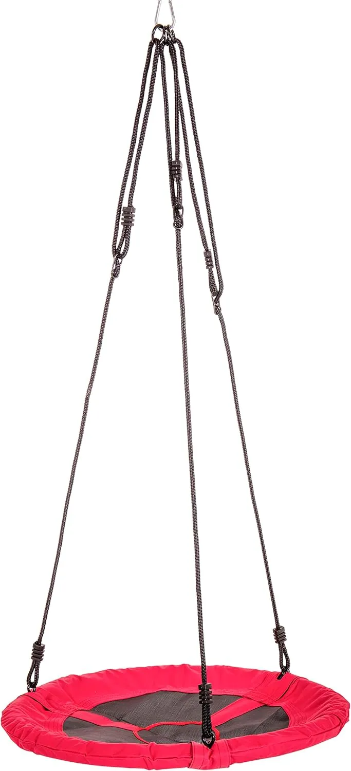 Jack and June 30" Diameter Red Round Swing Supports up to 300 lbs Swing