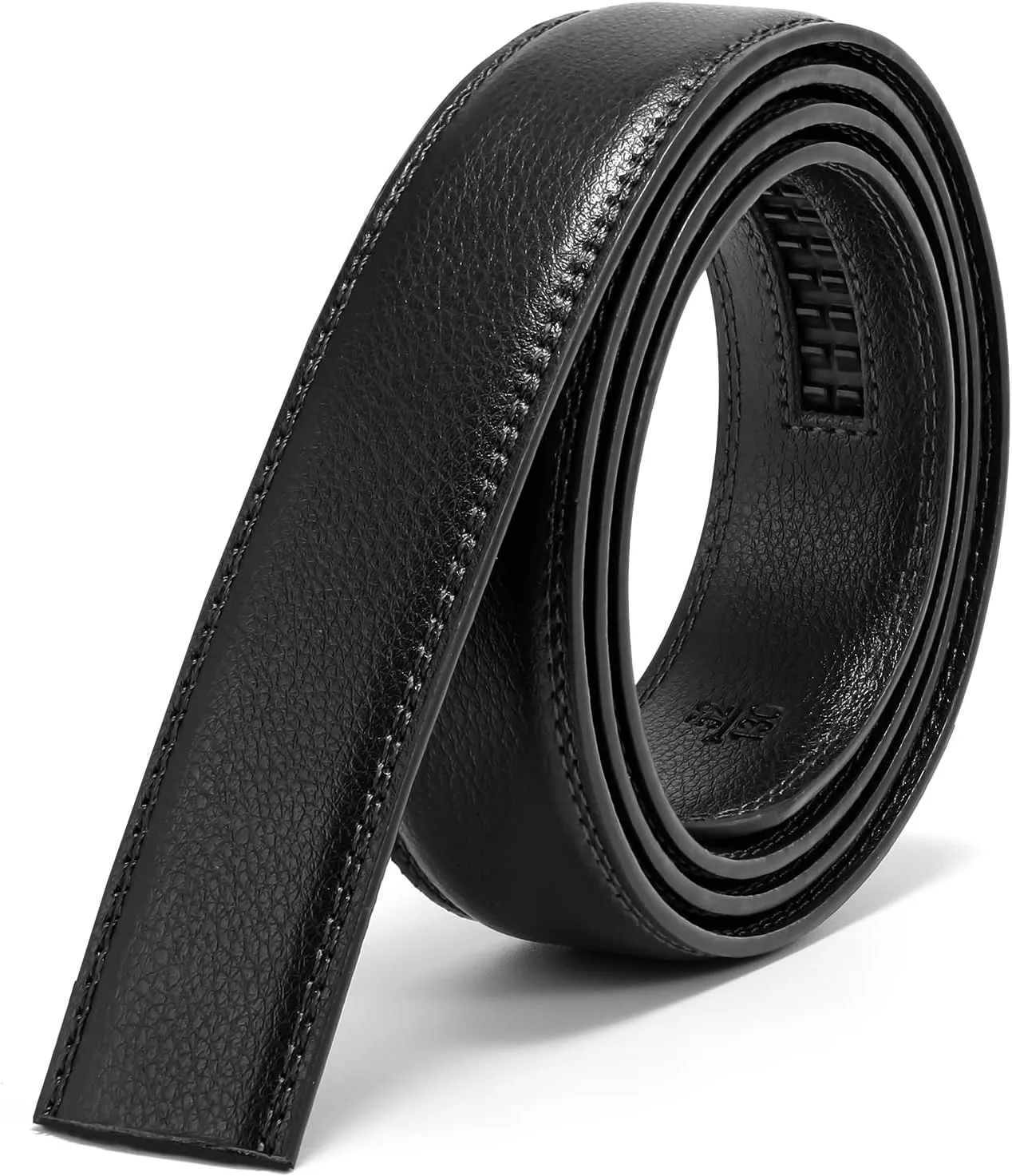 JASGOOD Ratchet Belt Replacement Strap 1 1/8", Leather Belt Strap for 35MM Slide Click Buckle