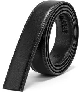 JASGOOD Ratchet Belt Replacement Strap 1 1/8", Leather Belt Strap for 35MM Slide Click Buckle