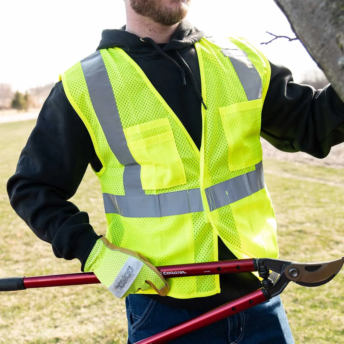 Kishigo ANSI Class 2 Ulta-Cool Mesh 1-Pocket Hi-Vis Safety Vest