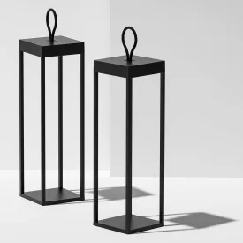 LBD EXCLUSIVE  |  DUNES DU MONT RECHARGEABLE OUTDOOR LANTERN  |  MATTE BLACK