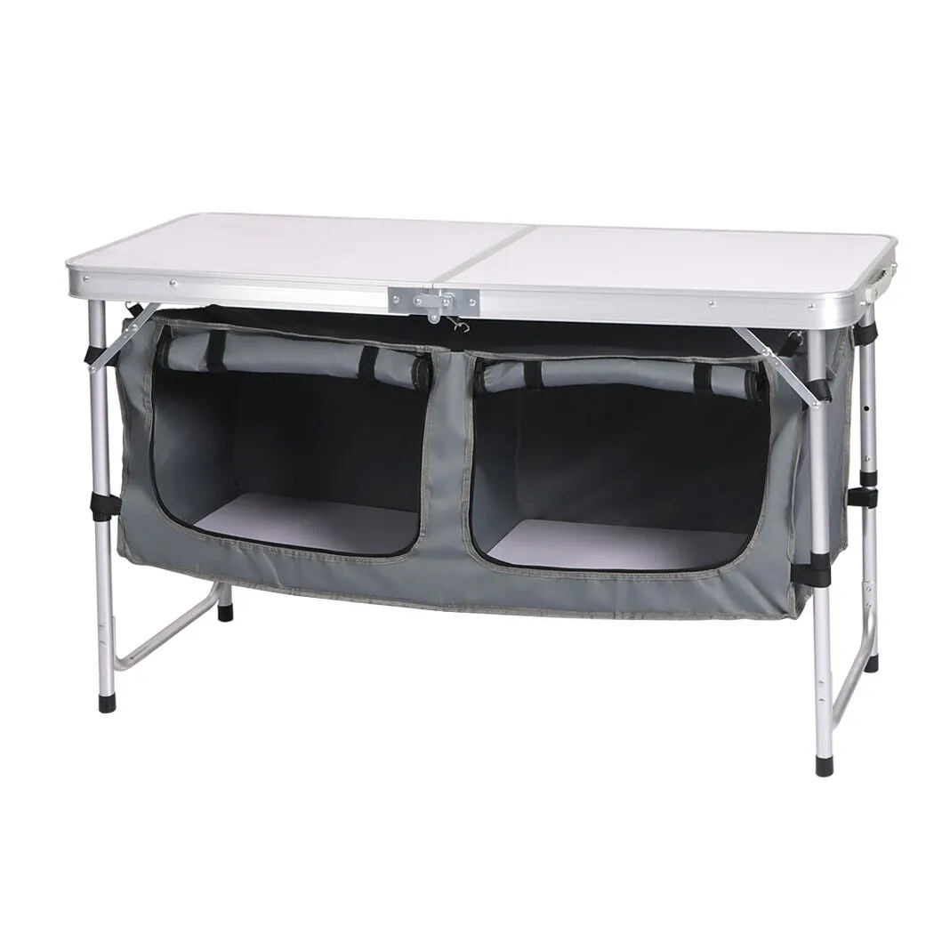 Levede Camping Table Foldable 120cm With Organizer