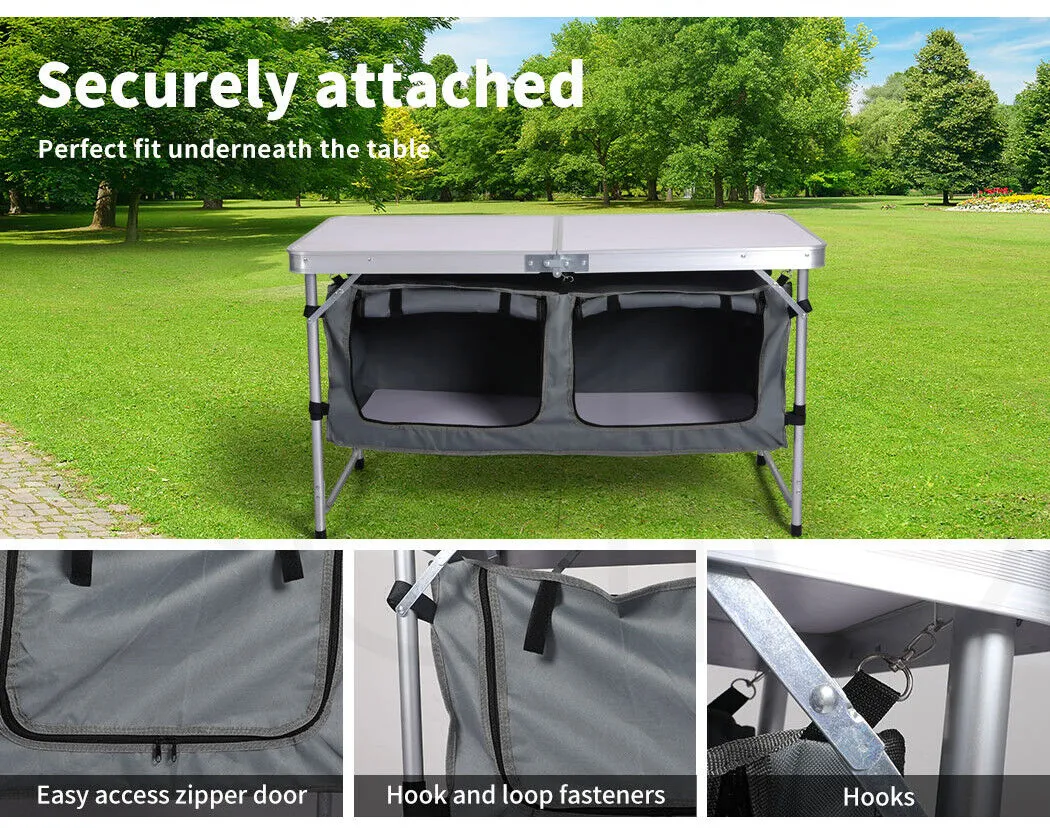 Levede Camping Table Foldable 120cm With Organizer