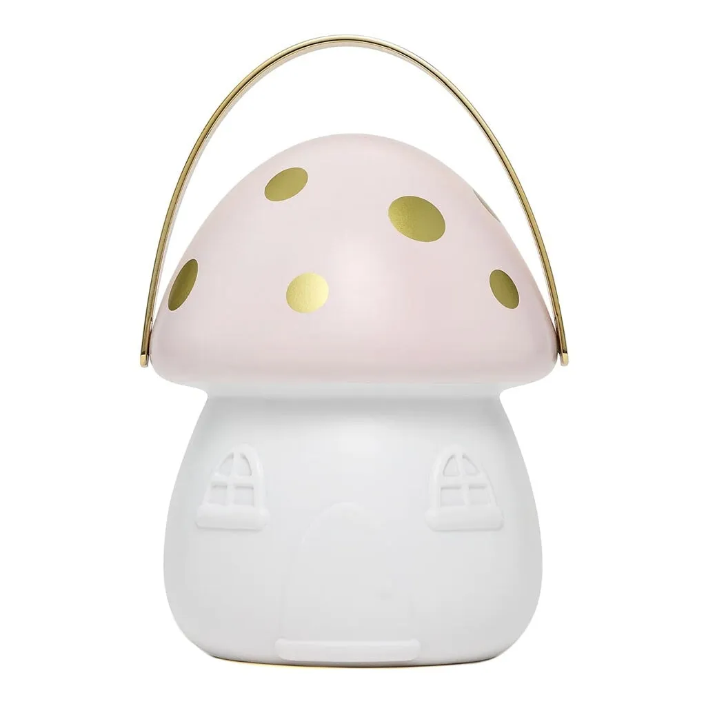 Little Belle Fairy House USB Charging LED Carry Lantern - Mini Pink & Gold