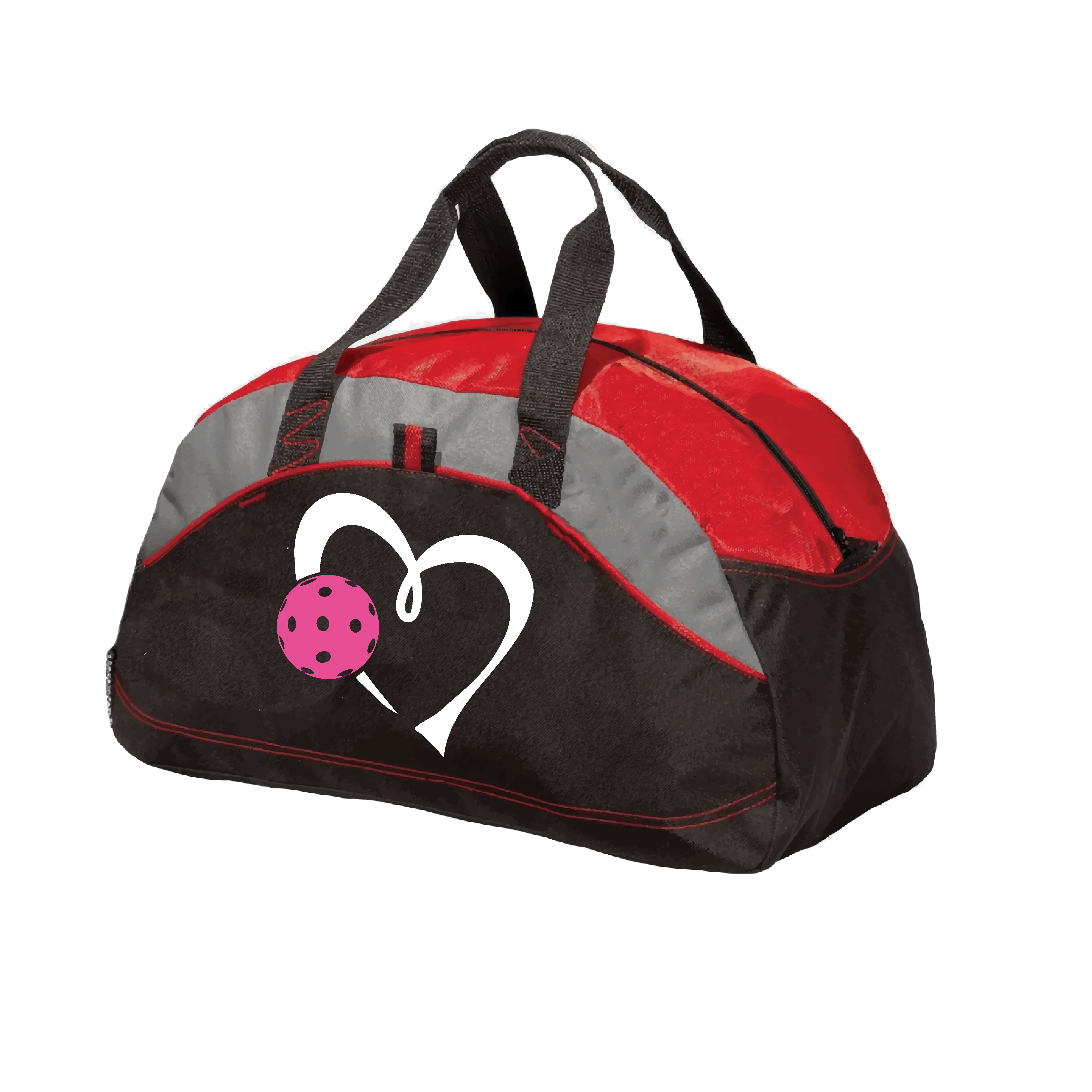 Love Pickleball (Pink) | Pickleball Sports Duffel | Medium Size Court Bag