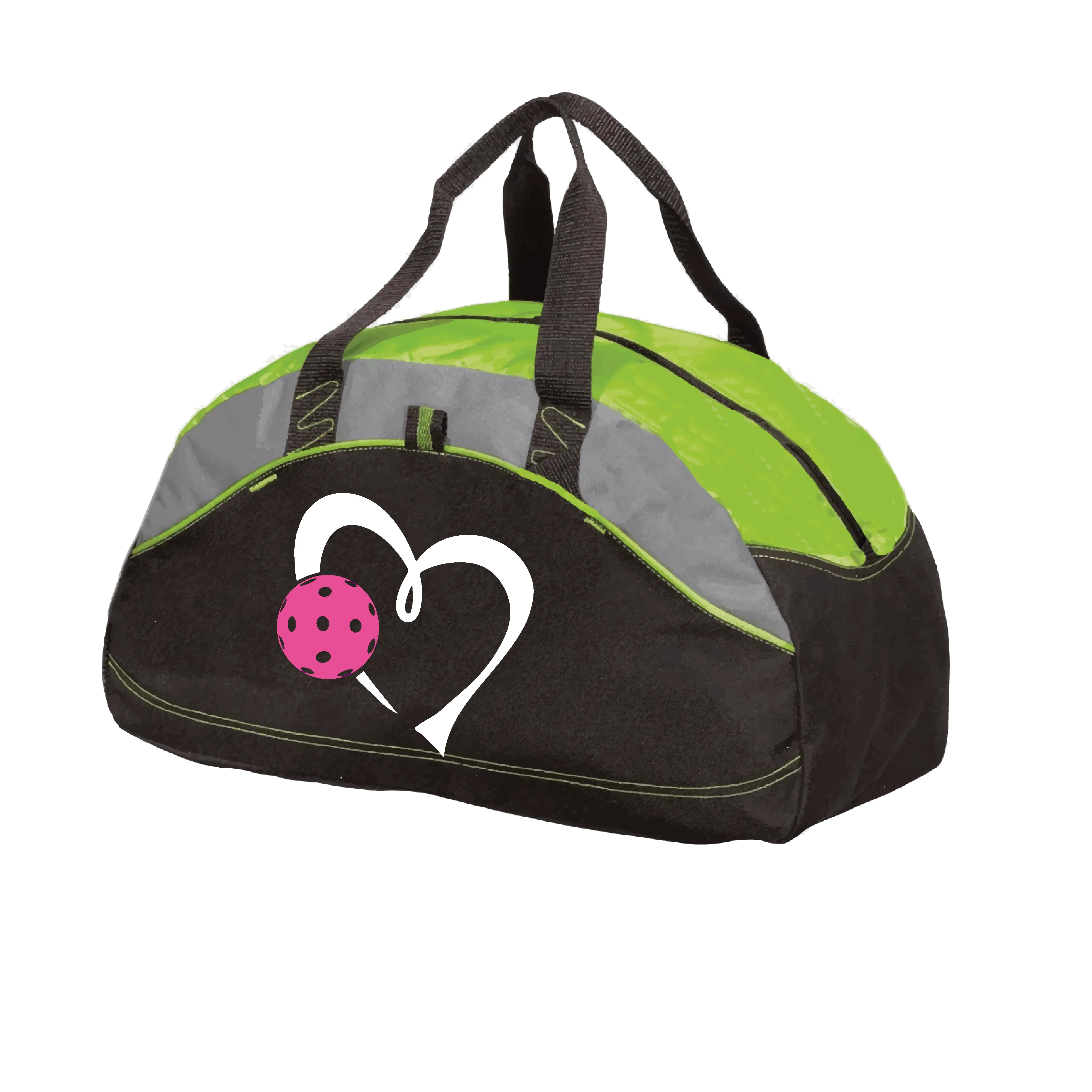 Love Pickleball (Pink) | Pickleball Sports Duffel | Medium Size Court Bag