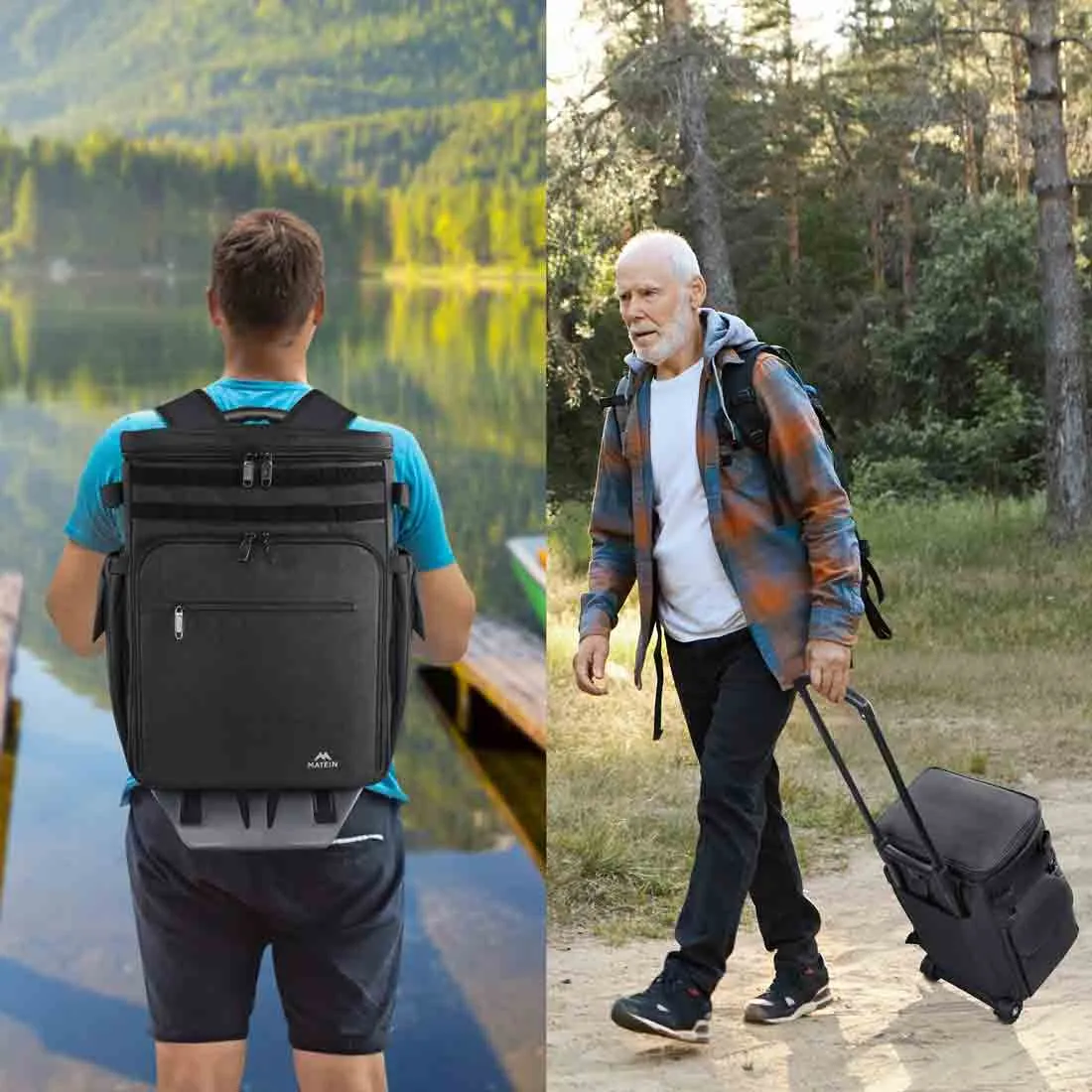 Matein Rolling Tackle Box Backpack