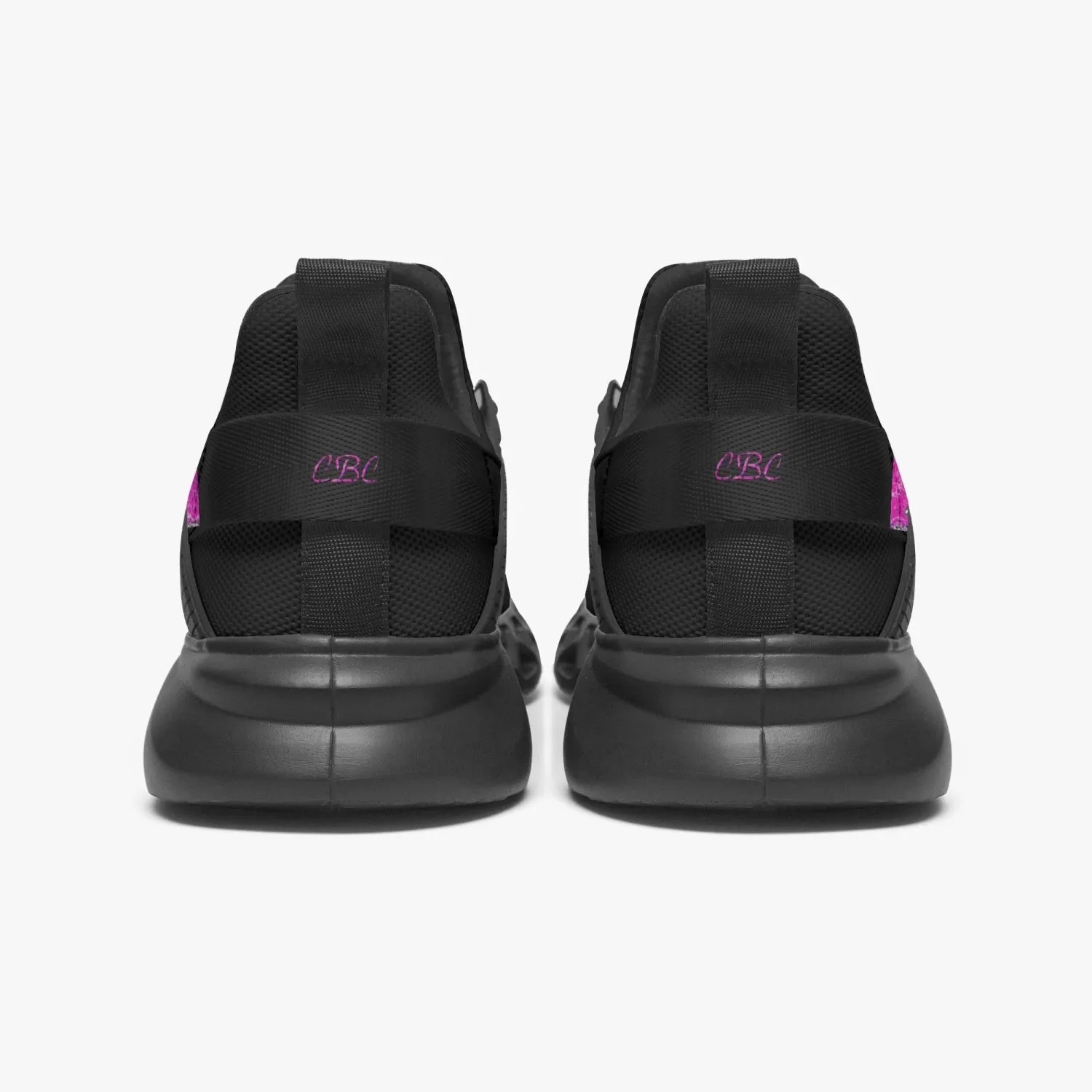 Officially Sexy Bubble Gum Pink Creepy Boy Collection Black Unisex Mesh Running Shoes