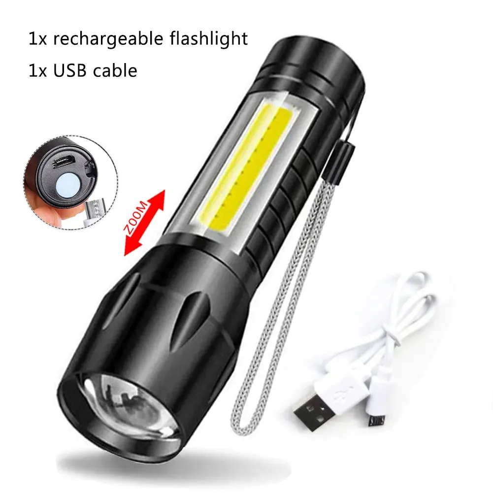 Portable Rechargeable Zoom LED Flashlight XP-G Q5 Mini Flash Light Torch Lantern 3 Lighting Modes Camping lamp