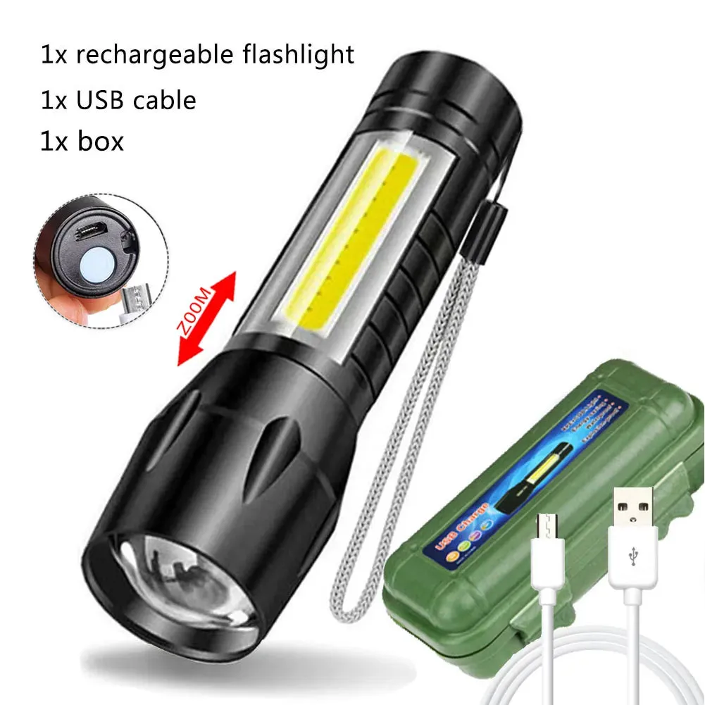 Portable Rechargeable Zoom LED Flashlight XP-G Q5 Mini Flash Light Torch Lantern 3 Lighting Modes Camping lamp