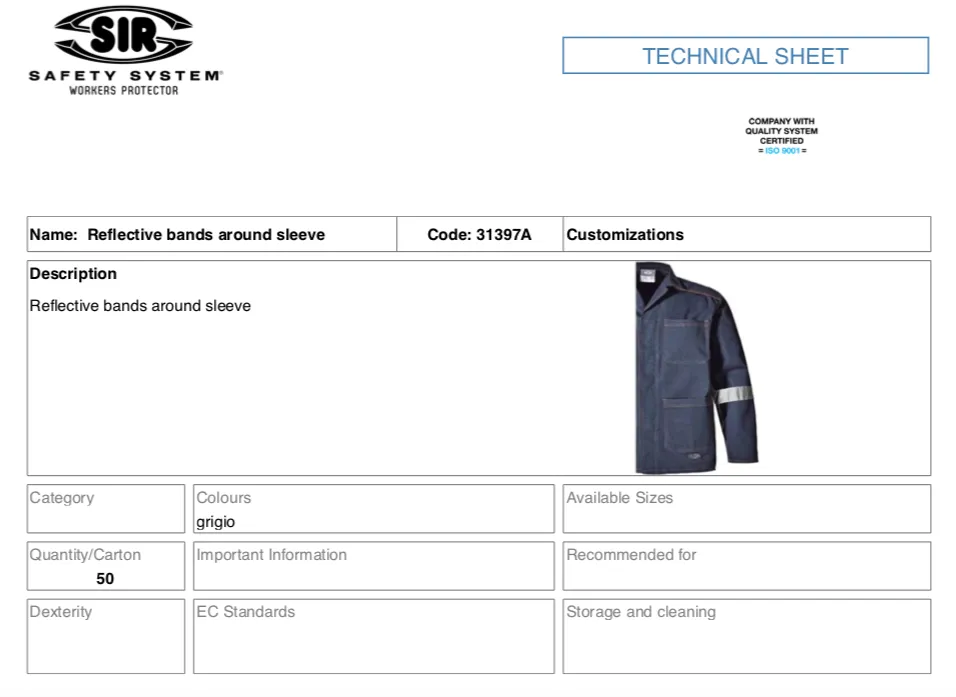 REFLECTIVE BANDS AROUND SLEEVE