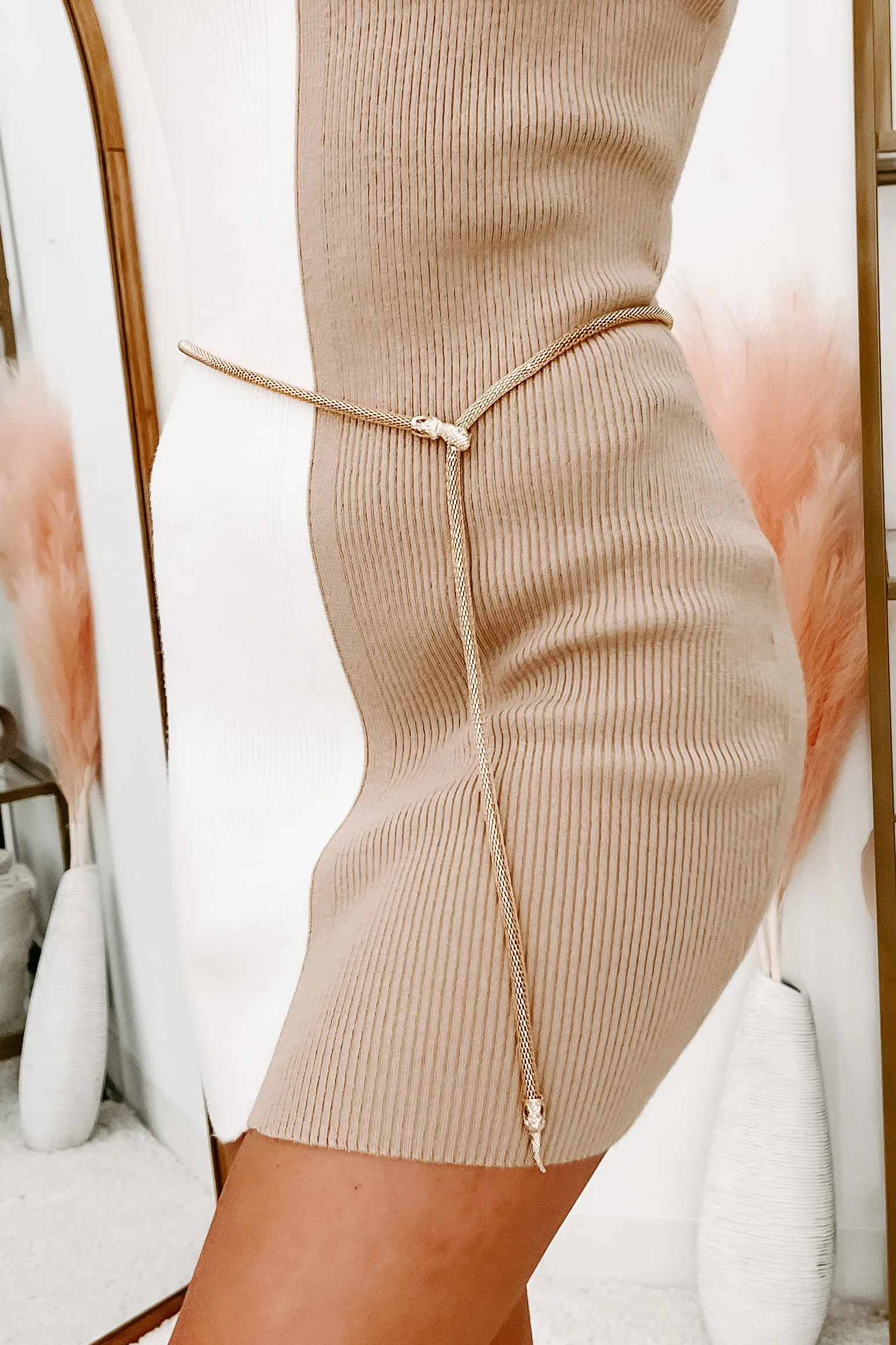 Snake Away With Me Snake Chain Belt (Gold)