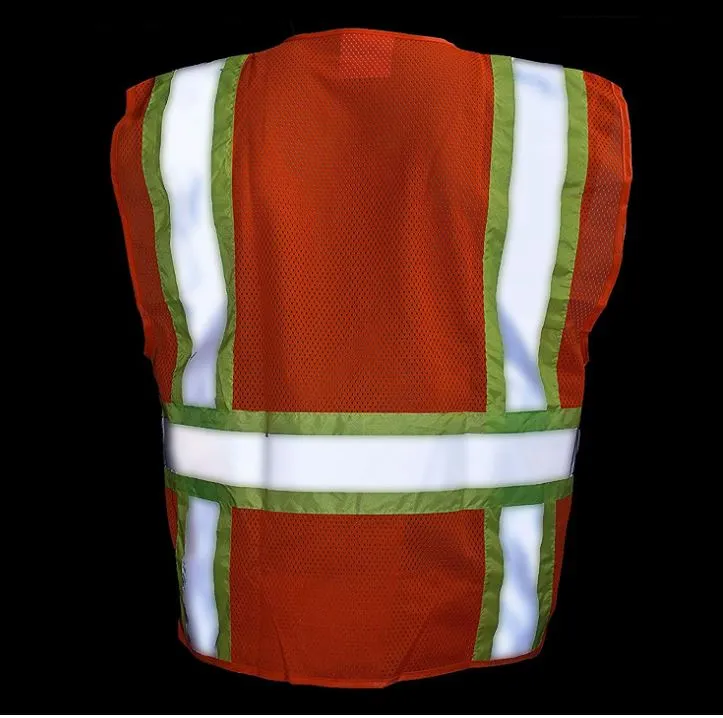 SRUS9811,9812, 9813 Class 2 Two Tone High Visibility Safety Vest- SRUSS9811&SRUSS9812 (Orange, Lime)