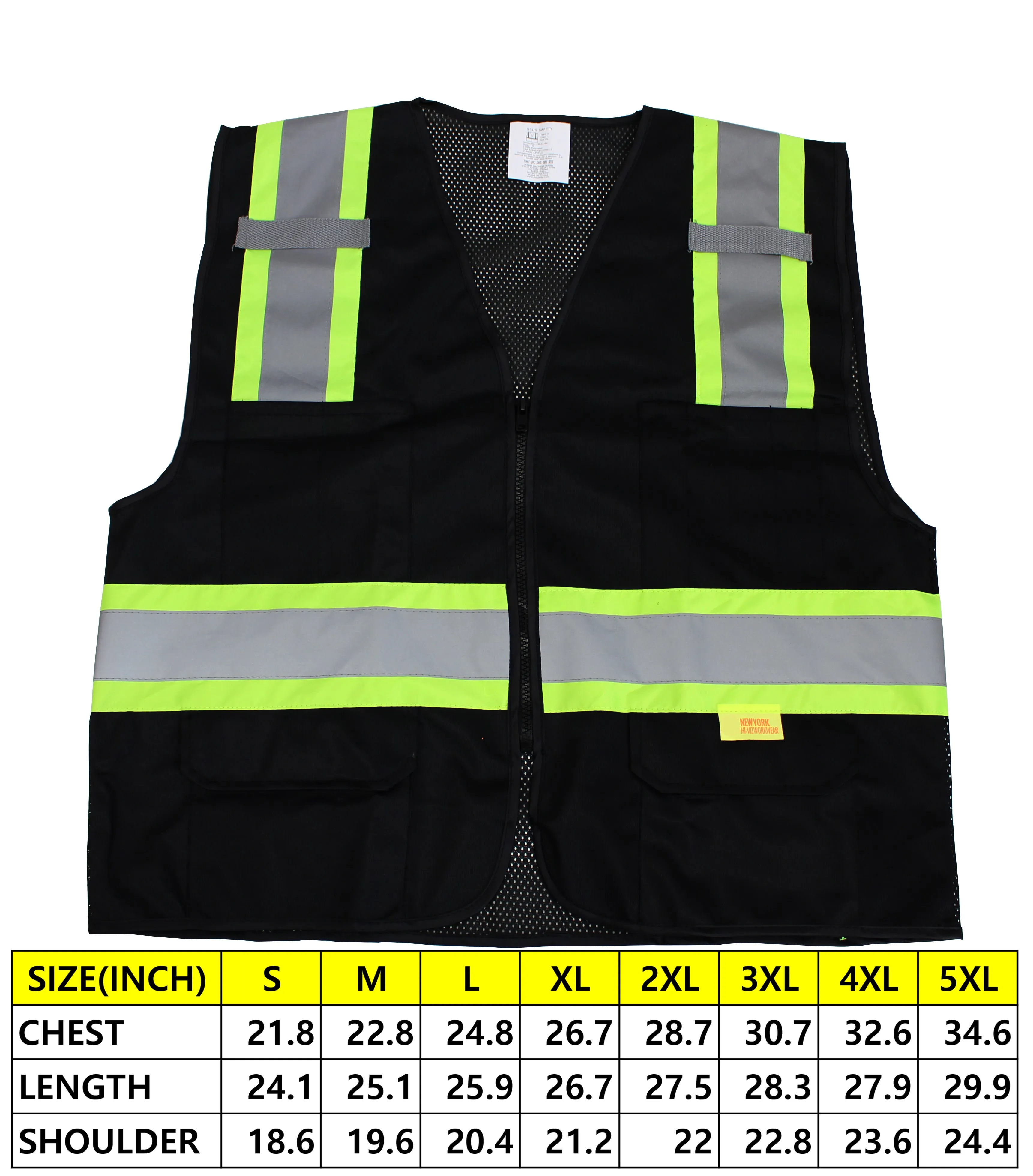SRUS9811,9812, 9813 Class 2 Two Tone High Visibility Safety Vest- SRUSS9811&SRUSS9812 (Orange, Lime)