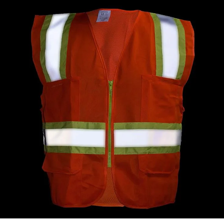 SRUS9811,9812, 9813 Class 2 Two Tone High Visibility Safety Vest- SRUSS9811&SRUSS9812 (Orange, Lime)