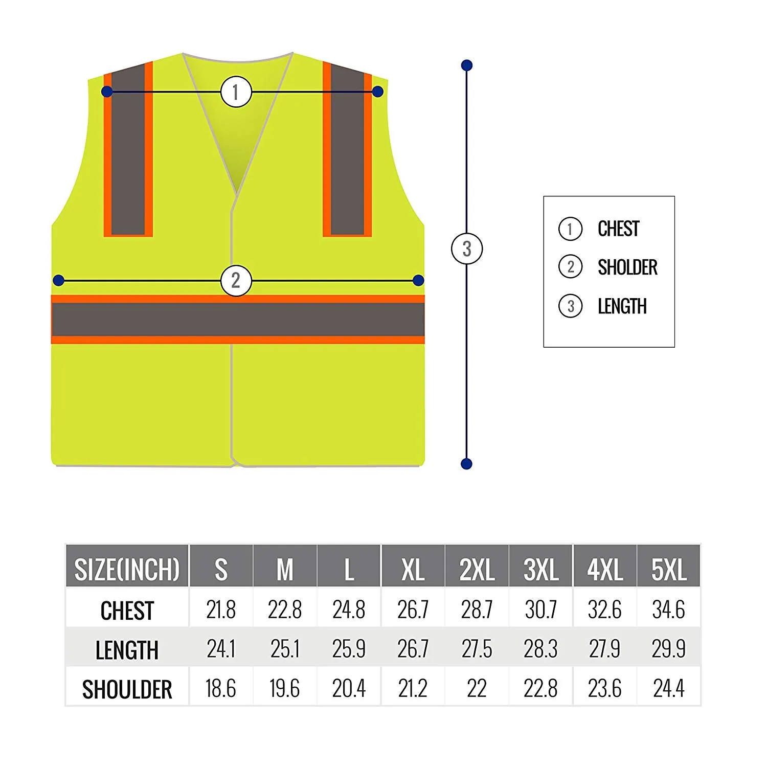 SRUS9811,9812, 9813 Class 2 Two Tone High Visibility Safety Vest- SRUSS9811&SRUSS9812 (Orange, Lime)