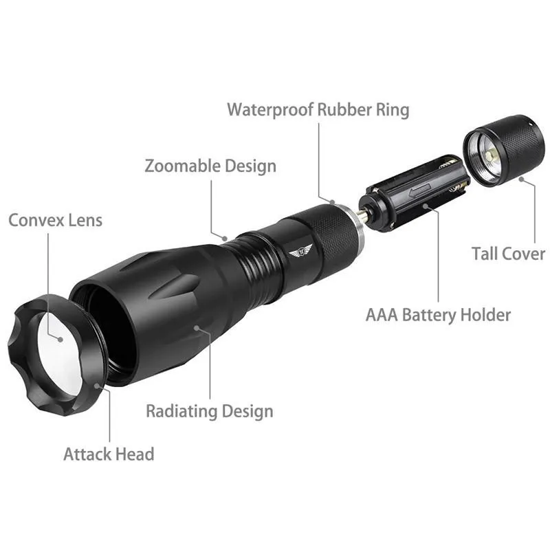 Stealth Angel Tact-1200 Flashlight Kit