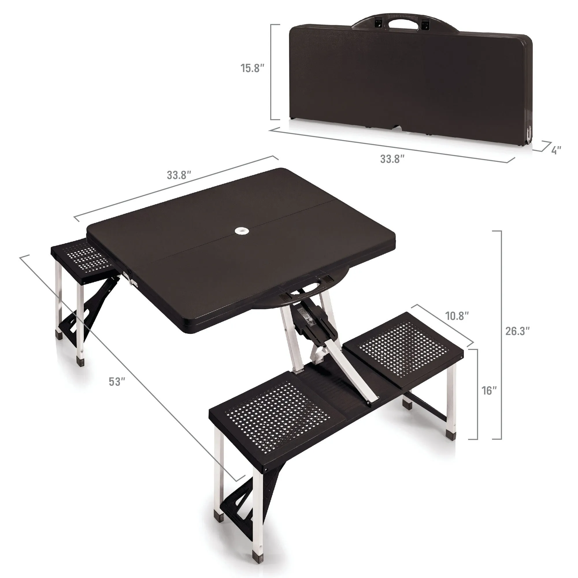 Tampa Bay Lightning - Picnic Table Portable Folding Table with Seats